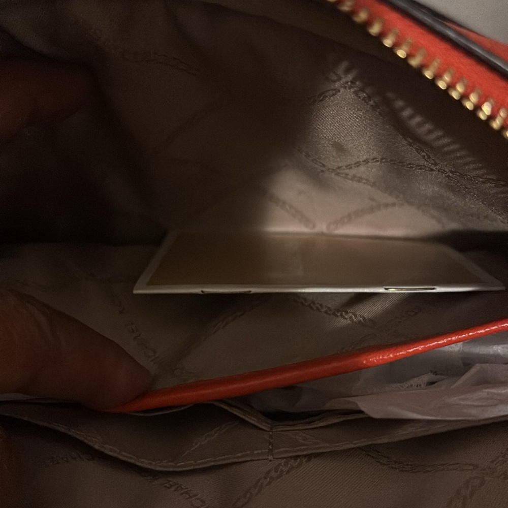 EUC Michael Kors Vibrant Orange Crossbody Bag - Picture 4 of 6